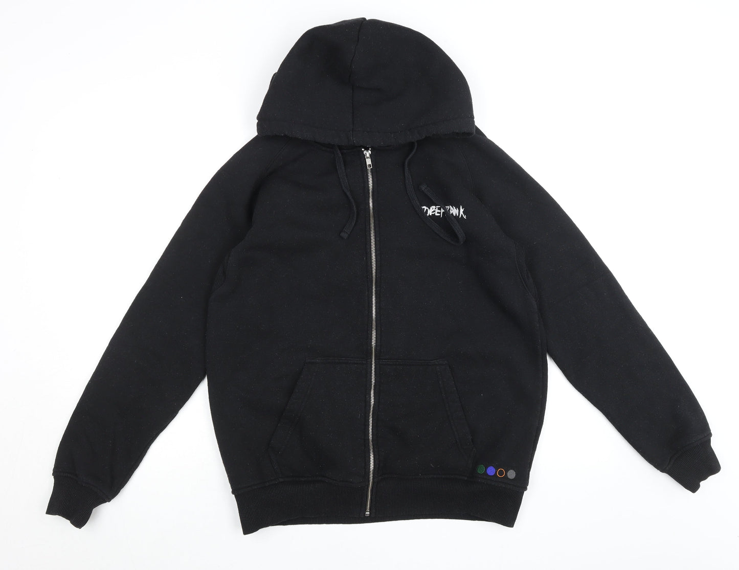 TOBEFRANK Men’s Black Full Zip Hoodie Size M Logo Graphic