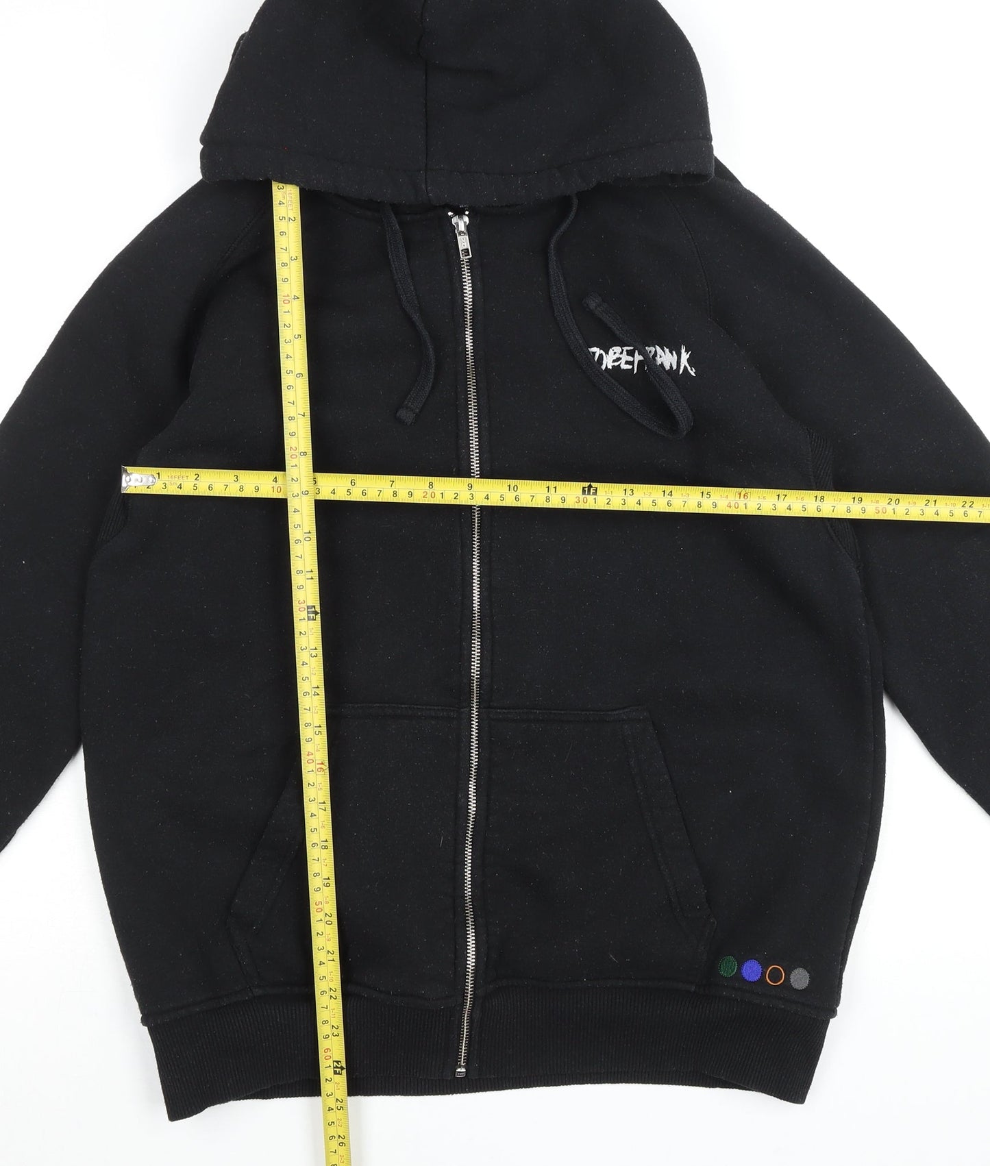 TOBEFRANK Men’s Black Full Zip Hoodie Size M Logo Graphic