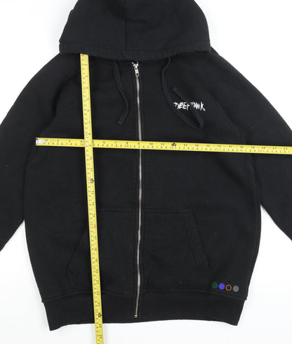TOBEFRANK Men’s Black Full Zip Hoodie Size M Logo Graphic