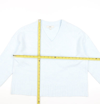 Marks and Spencer Women’s Blue V-Neck Pullover Jumper Size M