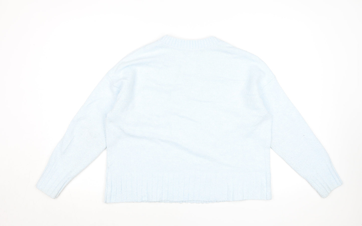 Marks and Spencer Women’s Blue V-Neck Pullover Jumper Size M
