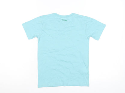 Lacoste Boys Blue Crew Neck Logo T-Shirt 8 Years Short Sleeve Cotton