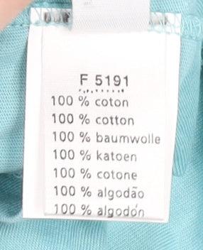 Lacoste Boys Blue Crew Neck Logo T-Shirt 8 Years Short Sleeve Cotton