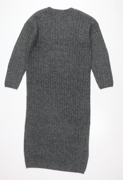 ASOS Design Women’s Grey V-Neck Pullover Jumper Size S UK 8-10
