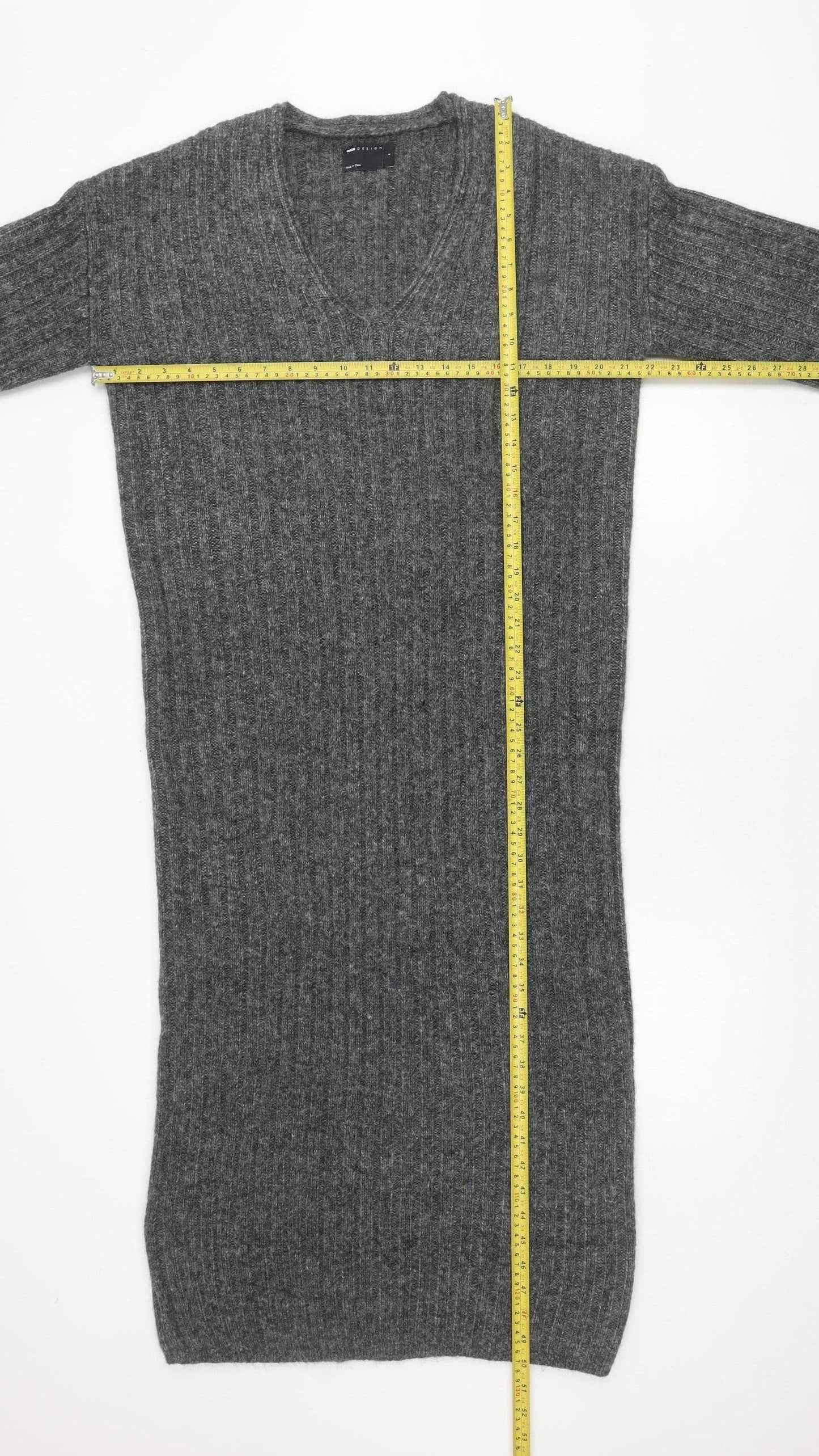 ASOS Design Women’s Grey V-Neck Pullover Jumper Size S UK 8-10