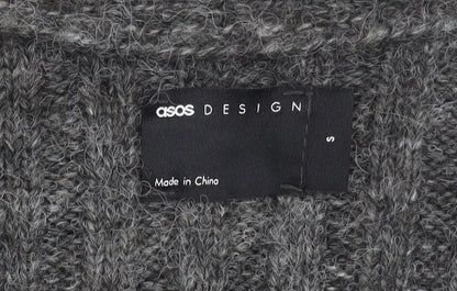 ASOS Design Women’s Grey V-Neck Pullover Jumper Size S UK 8-10