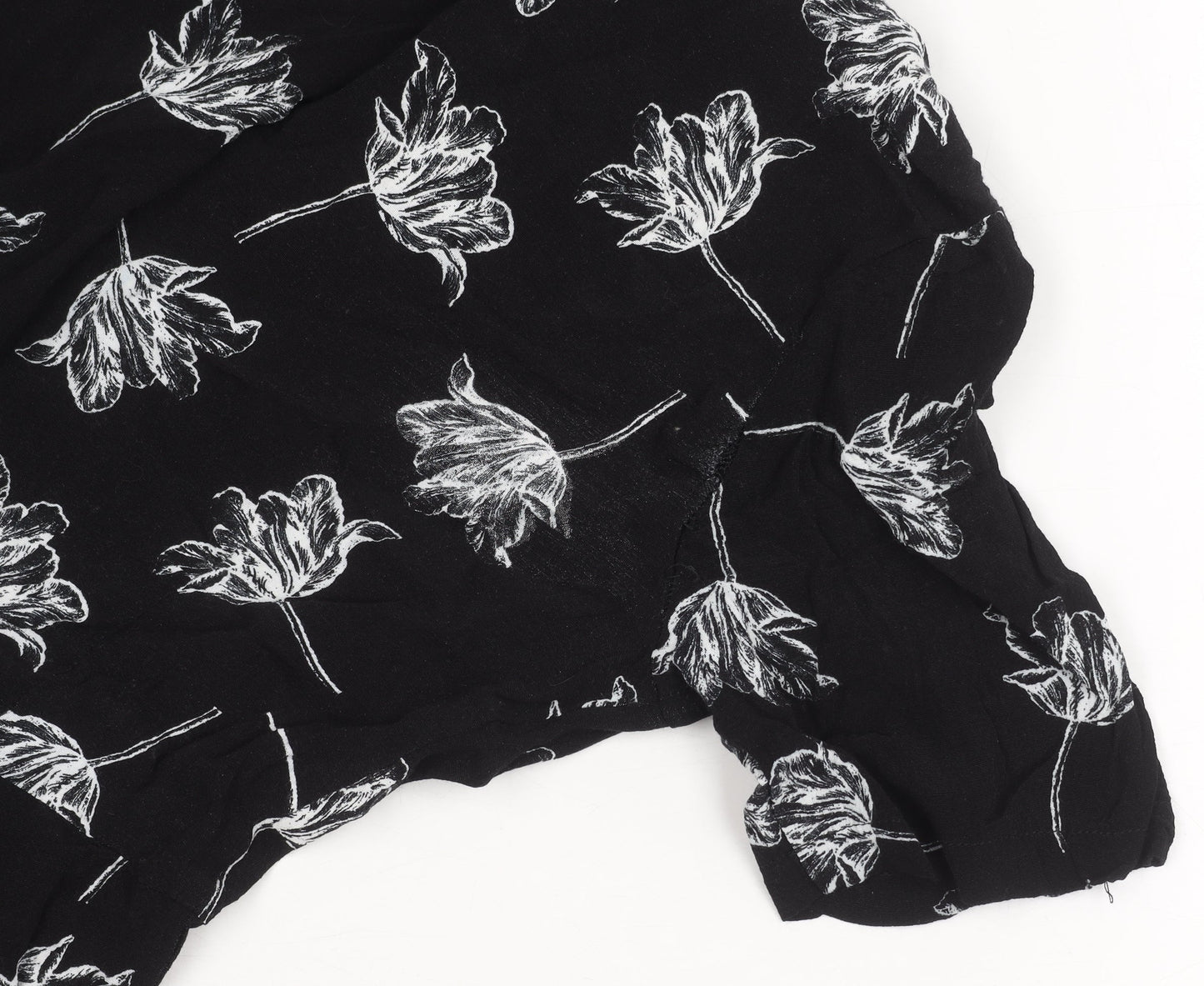 Warehouse Women’s Black Floral Viscose Jumpsuit Size 10