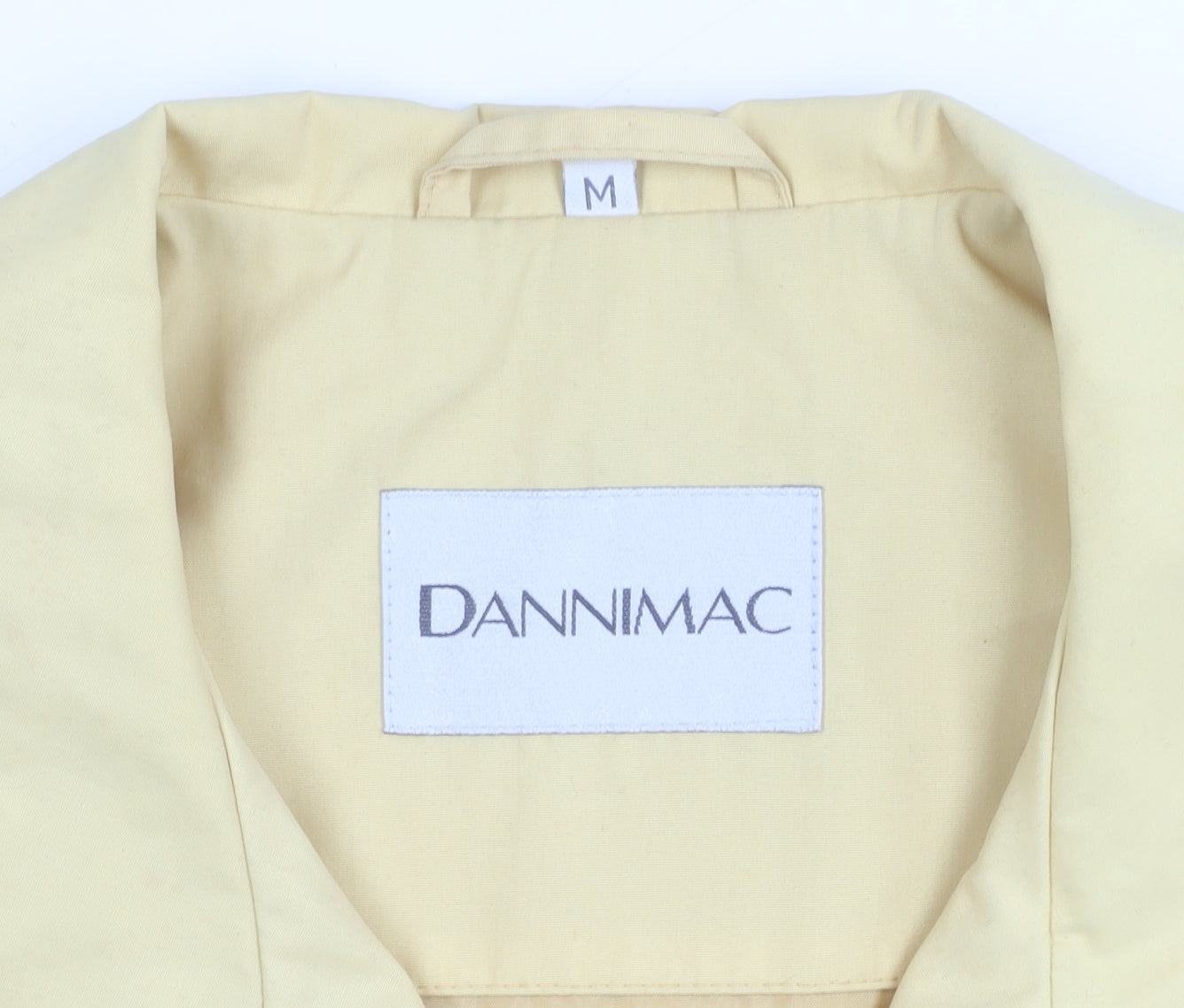 Dannimac Womens Beige Rain Jacket Coat M Mid Length Button Up
