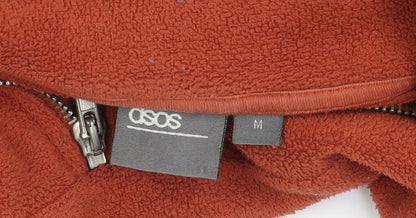 ASOS Men's Brown Fleece 1/4 Zip Sweatshirt Pullover M Regular Fit