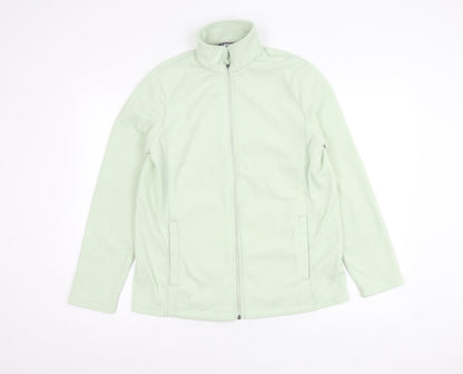 Lands' End Women's Green Fleece Full Zip Jacket Size M
