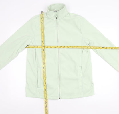 Lands' End Women's Green Fleece Full Zip Jacket Size M