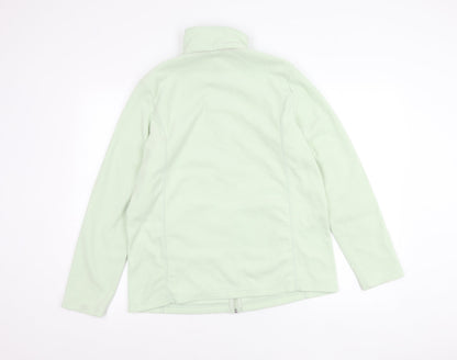 Lands' End Women's Green Fleece Full Zip Jacket Size M