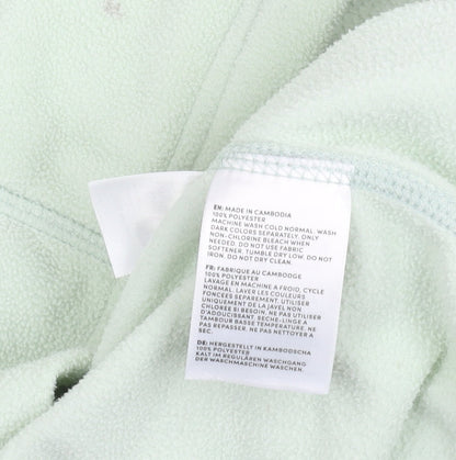 Lands' End Women's Green Fleece Full Zip Jacket Size M