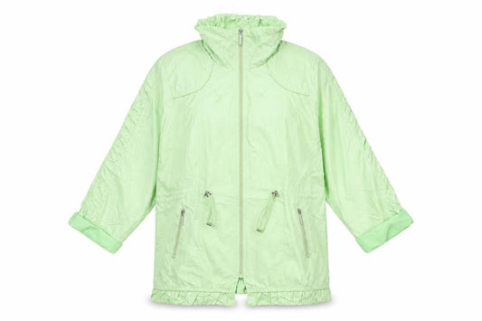 TAGG Womens Green Mid-Length Windbreaker Jacket Size 4