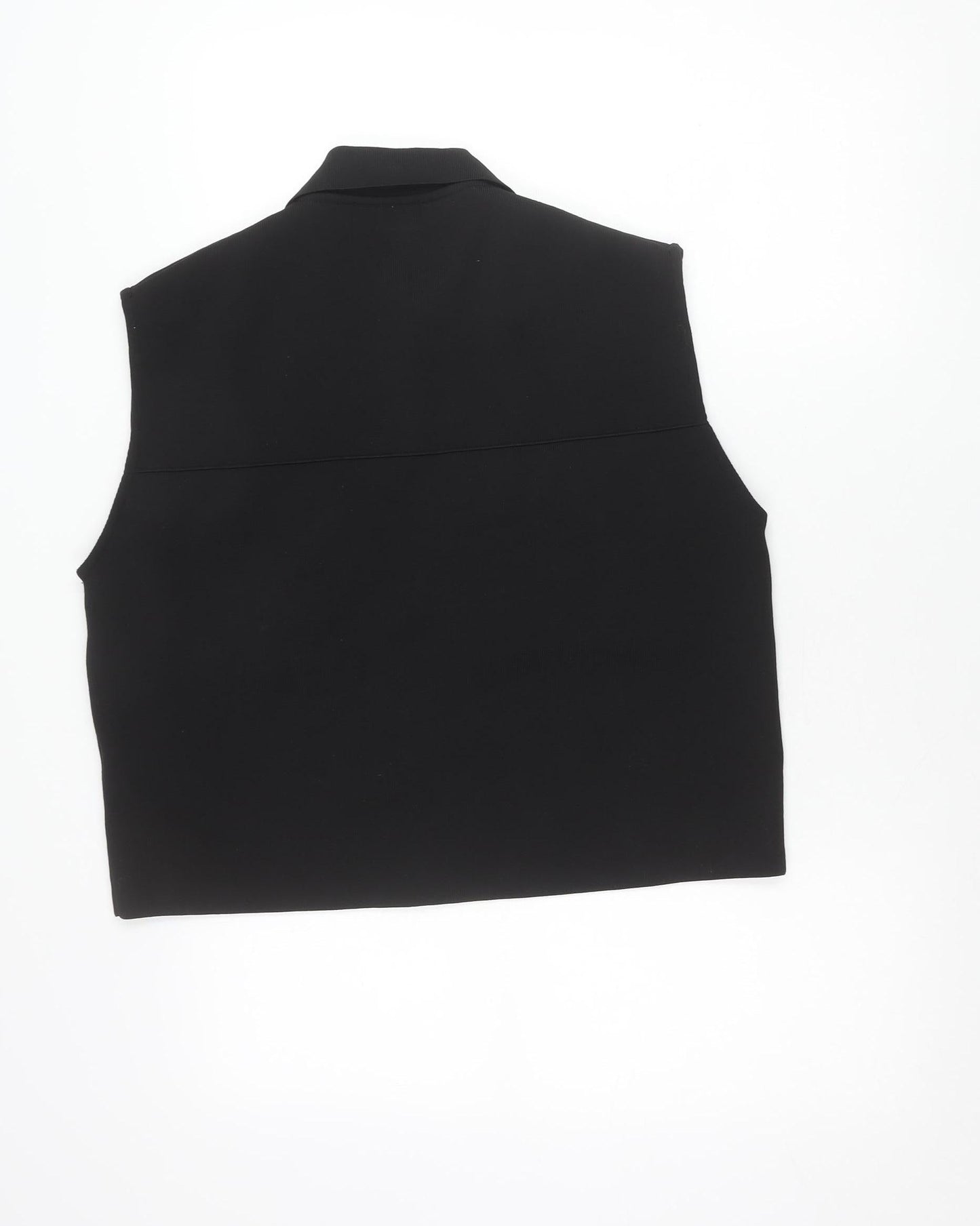 Primark Women’s Black Short Sleeve Collared Button-Up Shirt Size S