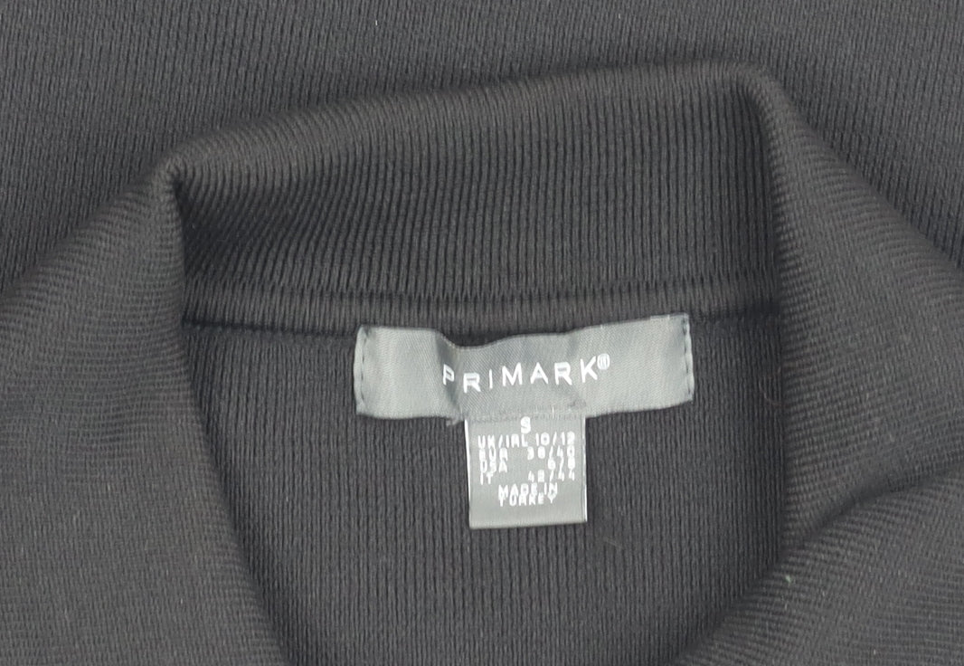 Primark Women’s Black Short Sleeve Collared Button-Up Shirt Size S