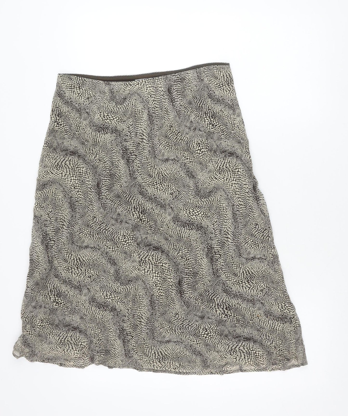 Next Womens Brown Animal Print Viscose Pencil Skirt UK 14