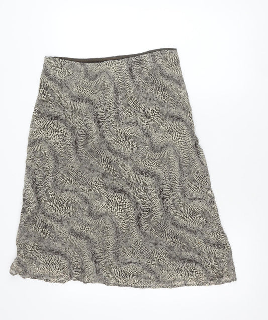 Next Womens Brown Animal Print Viscose Pencil Skirt UK 14