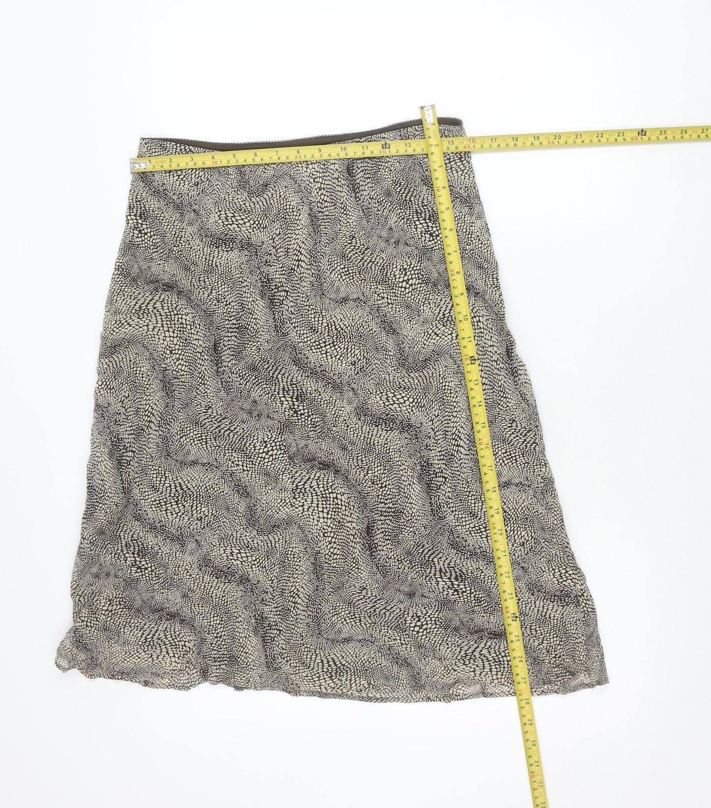 Next Womens Brown Animal Print Viscose Pencil Skirt UK 14