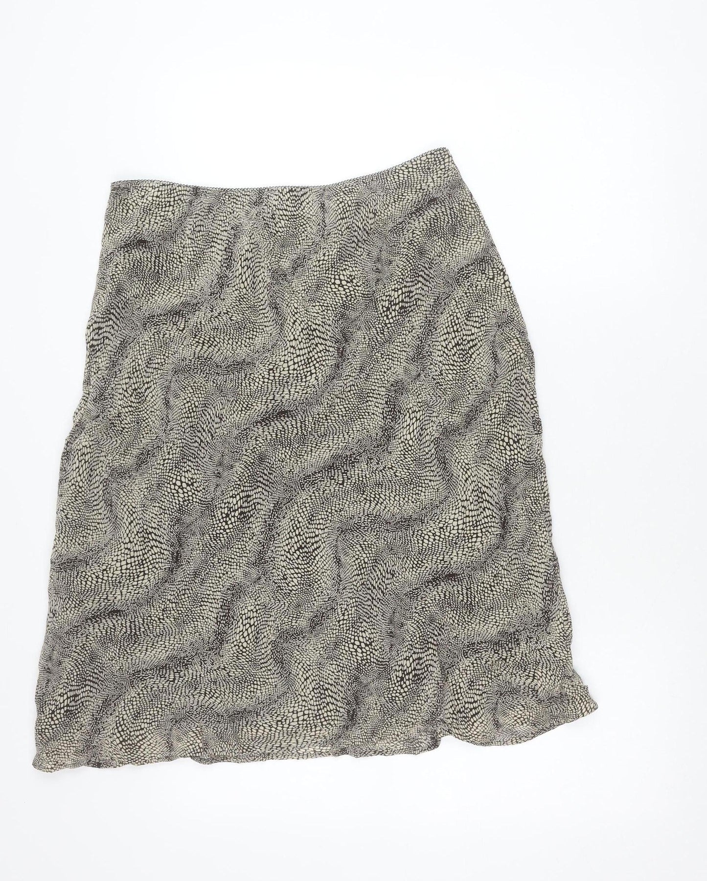 Next Womens Brown Animal Print Viscose Pencil Skirt UK 14