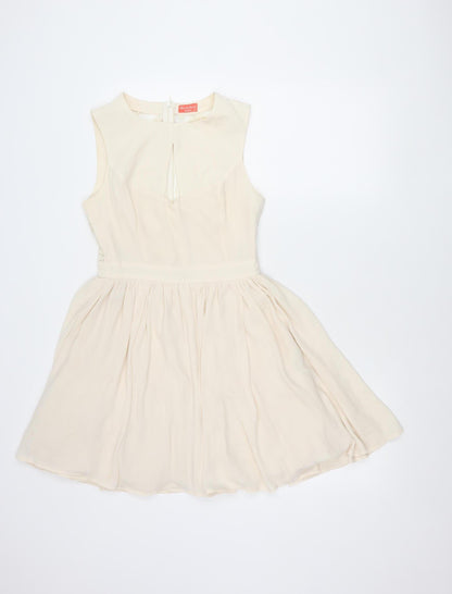 Oasis Girls Ivory Fit & Flare Sleeveless Lace Party Dress Size 12