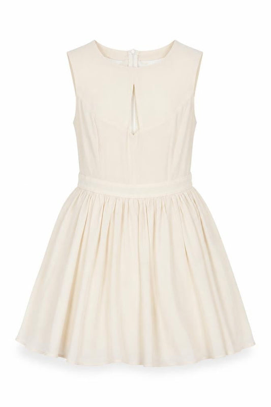 Oasis Girls Ivory Fit & Flare Sleeveless Lace Party Dress Size 12