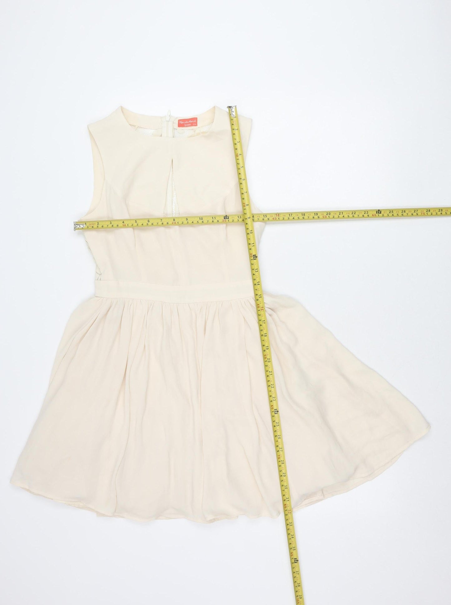 Oasis Girls Ivory Fit & Flare Sleeveless Lace Party Dress Size 12