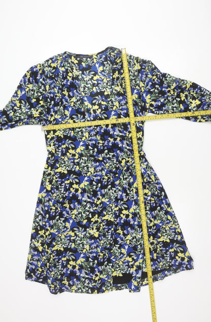 Marks and Spencer Women’s Multicoloured Floral Wrap Dress Size 14