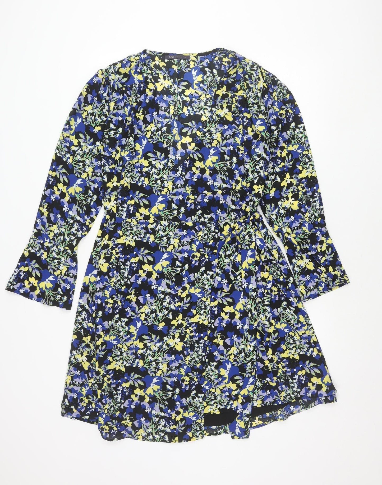 Marks and Spencer Women’s Multicoloured Floral Wrap Dress Size 14