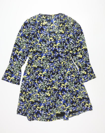 Marks and Spencer Women’s Multicoloured Floral Wrap Dress Size 14