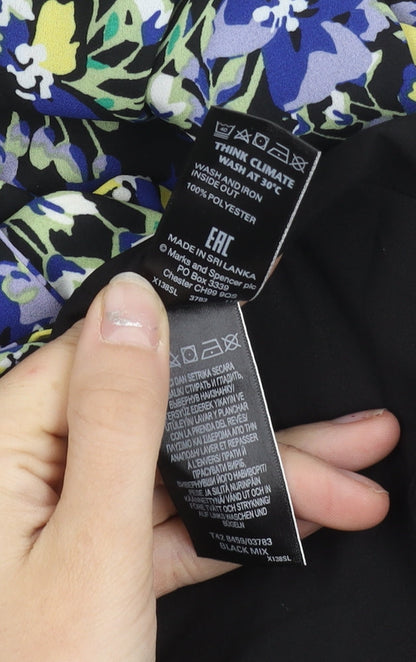 Marks and Spencer Women’s Multicoloured Floral Wrap Dress Size 14