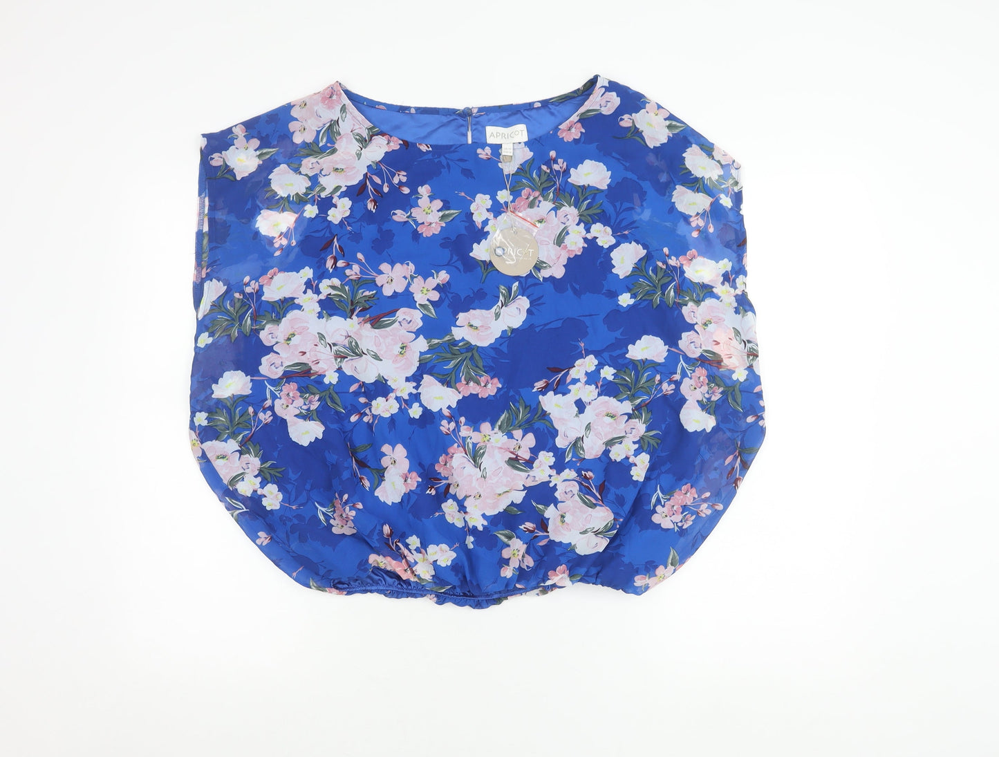 Apricot Womens Blue Floral Sleeveless Tunic Blouse UK 12