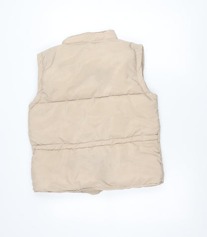 PrettyLittleThing Women’s Beige Puffer Waistcoat Size 8