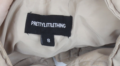 PrettyLittleThing Women’s Beige Puffer Waistcoat Size 8