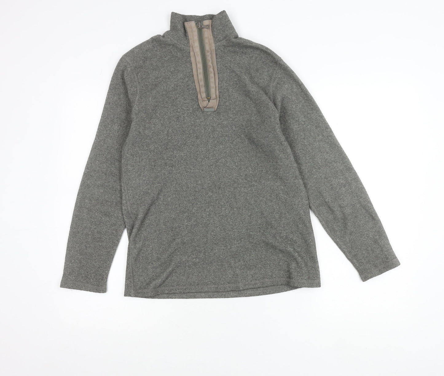 DKNY Women’s Grey Zip Pullover Sweatshirt Size S Regular Fit