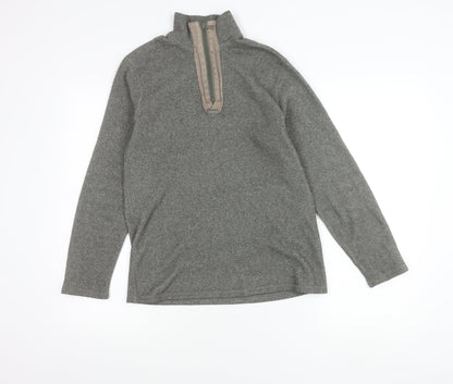 DKNY Women’s Grey Zip Pullover Sweatshirt Size S Regular Fit