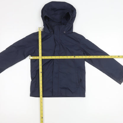 Mountain Warehouse Boys Blue 5-6Y Hooded Waterproof Rain Coat Jacket