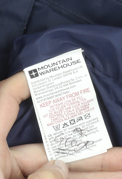 Mountain Warehouse Boys Blue 5-6Y Hooded Waterproof Rain Coat Jacket