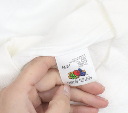 Mens UK Size M Fruit of the Loom White  T-Shirt