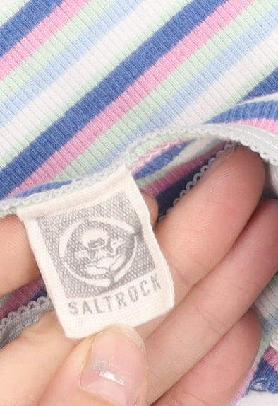 Saltrock Women’s Multicoloured Striped Cotton T-Shirt S
