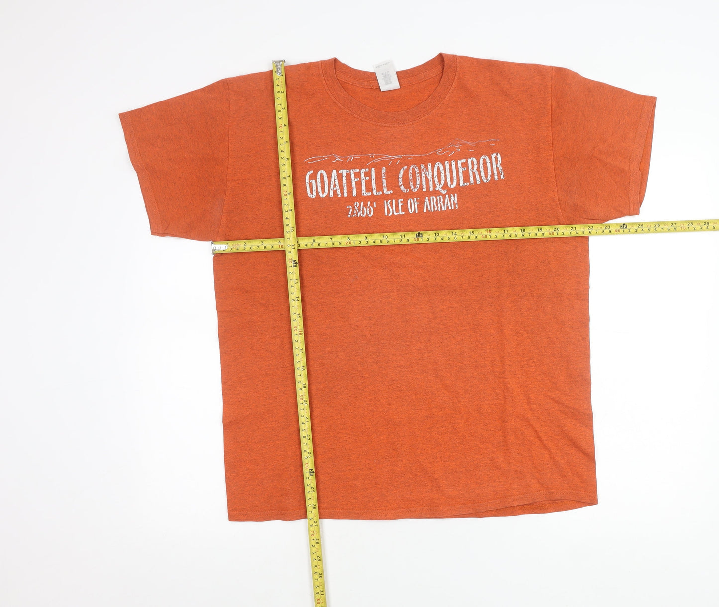 Mens UK Size L Gildan Orange  T-Shirt