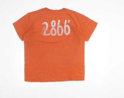 Mens UK Size L Gildan Orange  T-Shirt