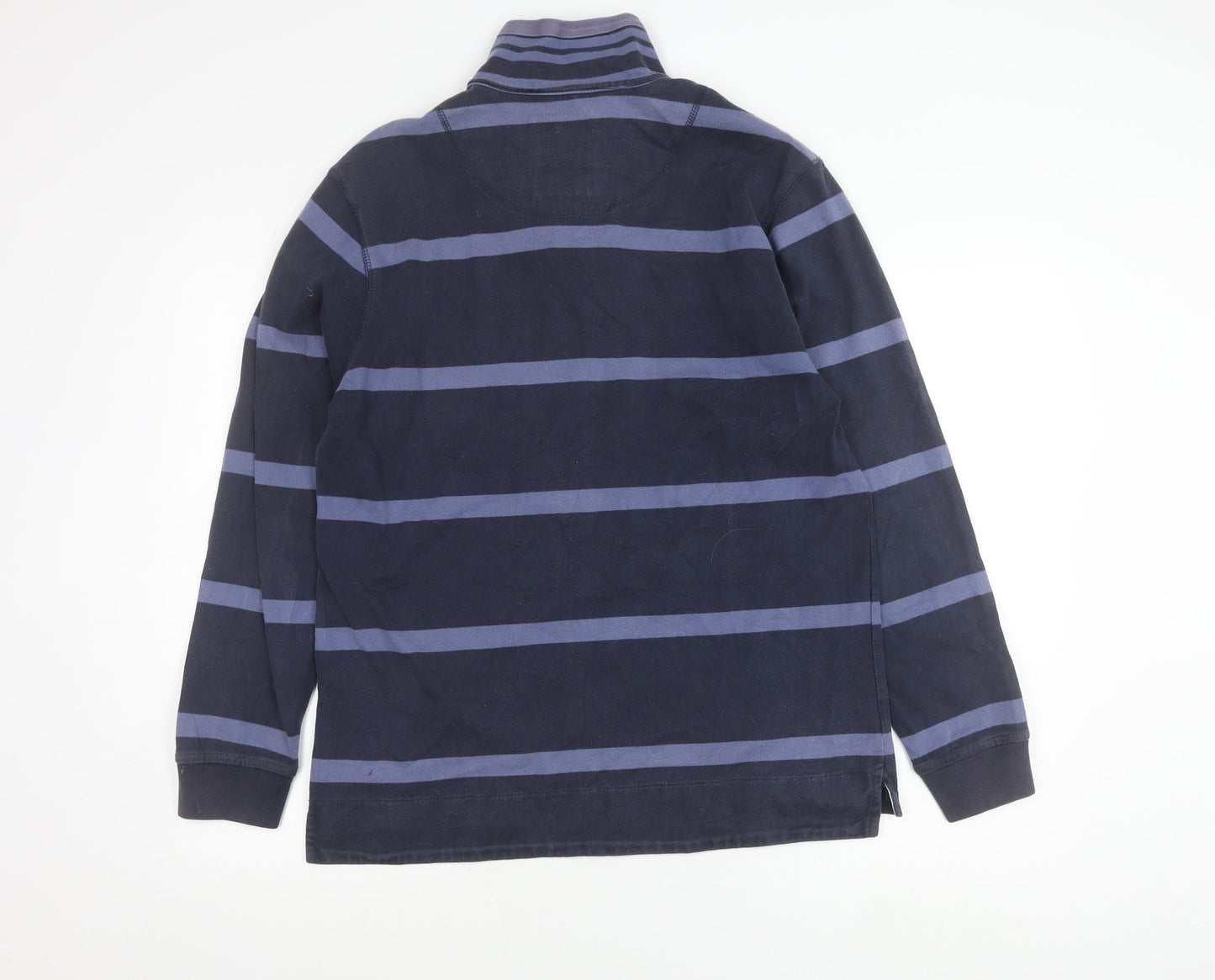 Austin Reed Men’s Blue Stripe 1/4 Zip Sweatshirt Size M