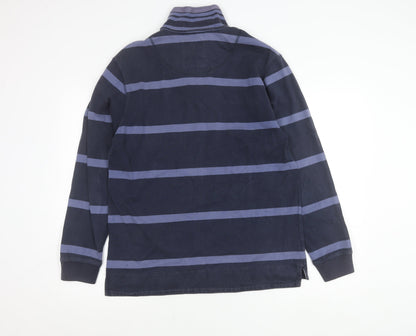 Austin Reed Men’s Blue Stripe 1/4 Zip Sweatshirt Size M