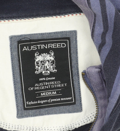Austin Reed Men’s Blue Stripe 1/4 Zip Sweatshirt Size M