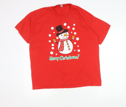 Mens UK Size XL Fruit of the Loom Red  T-Shirt