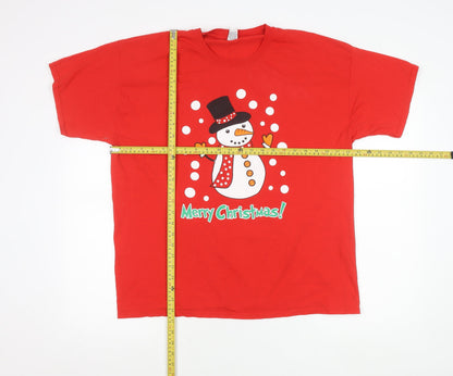 Mens UK Size XL Fruit of the Loom Red  T-Shirt