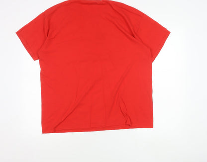 Mens UK Size XL Fruit of the Loom Red  T-Shirt