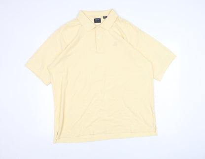IZOD Men's Beige XL Short Sleeve Cotton Polo Shirt Classic Fit