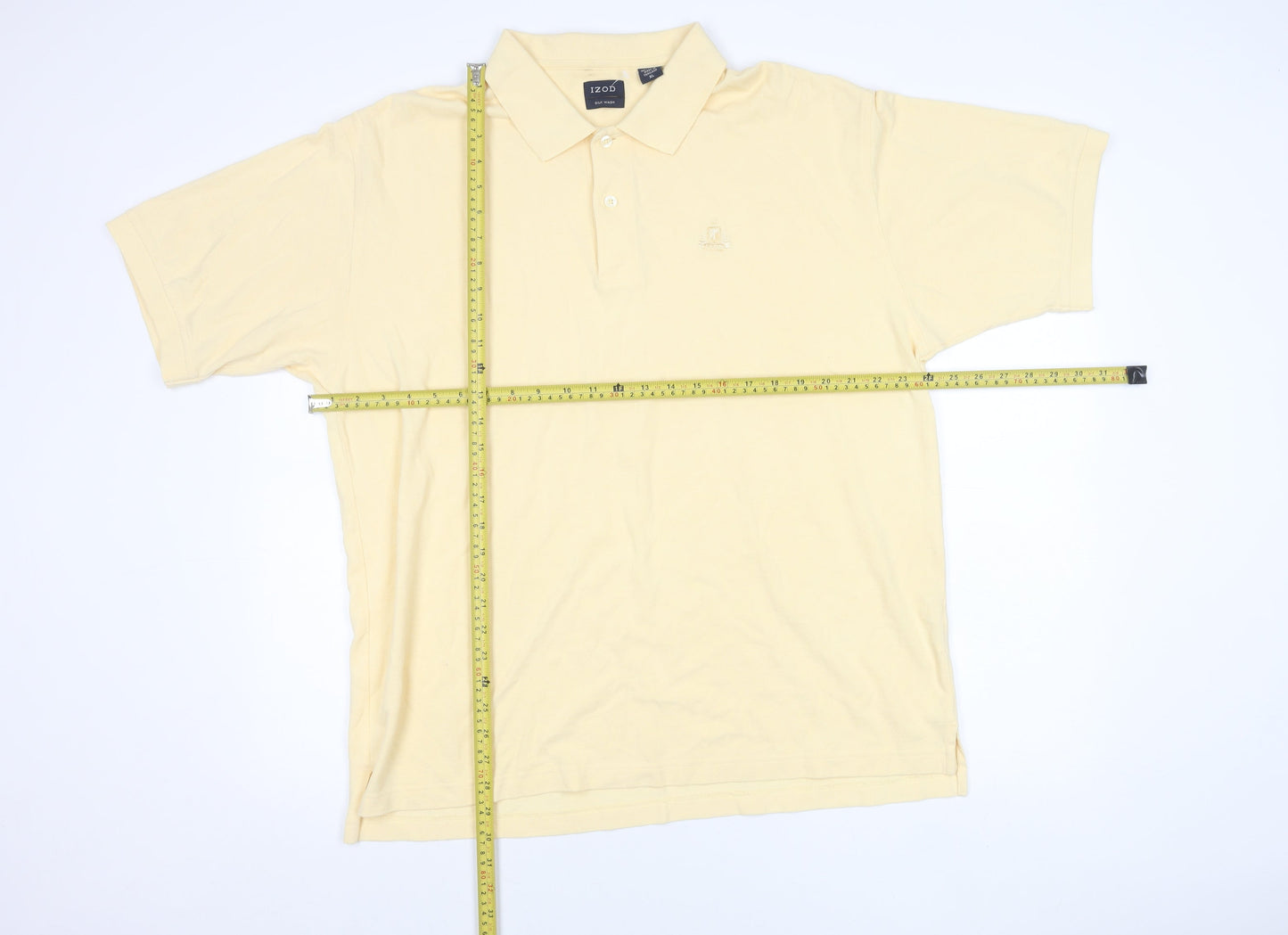 IZOD Men's Beige XL Short Sleeve Cotton Polo Shirt Classic Fit